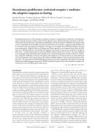 Peroxisome proliferator-activated receptor α mediates the adaptive response to fasting