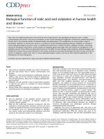 Biological function of sialic acid and sialylation in human health and disease