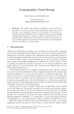 Cryptographic Cloud Storage
