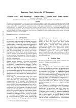 Learning Word Vectors for 157 Languages