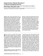 Integrin Function: Molecular Hierarchies of Cytoskeletal and Signaling Molecules