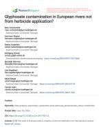 Glyphosate contamination in European rivers not from herbicide application?