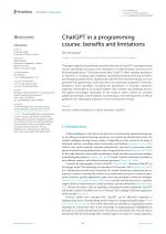 ChatGPT in a programming course: benefits and limitations