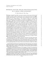 BOOMING SECTOR AND DE-INDUSTRIALISATION IN A SMALL OPEN ECONOMY*