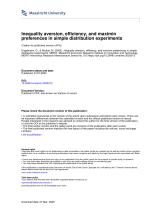 Inequality aversion, efficiency, and maximin preferences in simple distribution experiments