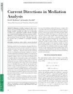 Current Directions in Mediation Analysis