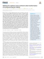 Shifting fire regimes cause continent-wide transformation of threatened species habitat