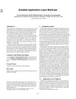 Scalable Application Layer Multicast