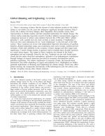 Global dimming and brightening: A review
