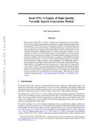 Seed-TTS: A Family of High-Quality Versatile Speech Generation Models