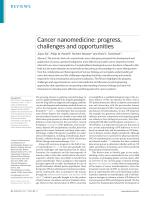 Cancer nanomedicine: progress, challenges and opportunities