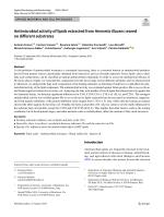 Antimicrobial activity of lipids extracted from Hermetia illucens reared on different substrates