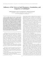 Influence of the Testa on Seed Dormancy, Germination, and Longevity in Arabidopsis