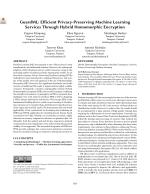 GuardML: Efficient Privacy-Preserving Machine Learning Services Through Hybrid Homomorphic Encryption