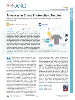 Advances in Smart Photovoltaic Textiles