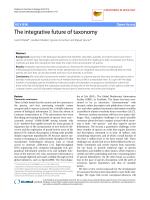 The integrative future of taxonomy