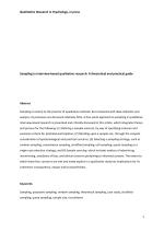 Sampling in interview-based qualitative research: A theoretical and practical guide