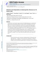 Detection and interpretation of shared genetic influences on 42 human traits