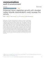 Enhanced future vegetation growth with elevated carbon dioxide concentrations could increase fire activity