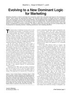 Evolving to a New Dominant Logic for Marketing