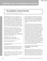The qualitative research interview