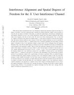 Interference Alignment and Spatial Degrees of Freedom for the K User Interference Channel