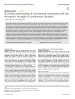 Evolving understanding of autoimmune mechanisms and new therapeutic strategies of autoimmune disorders
