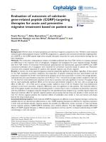 Evaluation of outcomes of calcitonin gene-related peptide (CGRP)-targeting therapies for acute and preventive migraine treatment based on patient sex