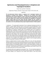 Spintronics and Pseudospintronics in Graphene and Topological Insulators
