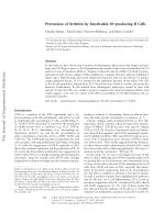Prevention of Arthritis by Interleukin 10-producing B Cells