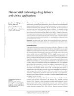 Nanocrystal technology, drug delivery and clinical applications