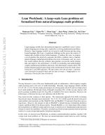 Lean Workbook: A large-scale Lean problem set formalized from natural language math problems