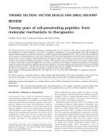 Twenty years of cell-penetrating peptides: from molecular mechanisms to therapeutics