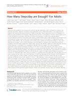 How Many Steps/day are Enough? For Adults