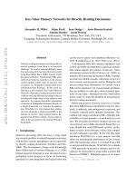 Key-Value Memory Networks for Directly Reading Documents