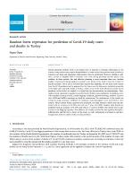 Random forest regression for prediction of Covid-19 daily cases and deaths in Turkey