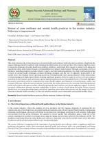 Review of crew resilience and mental health practices in the marine industry: Pathways to improvement