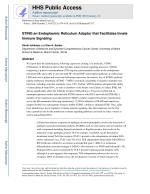 STING an Endoplasmic Reticulum Adaptor that Facilitates Innate Immune Signaling