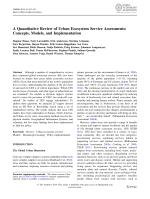 A Quantitative Review of Urban Ecosystem Service Assessments: Concepts, Models, and Implementation