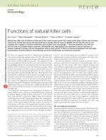Functions of natural killer cells