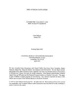 ASYMMETRIC VOLATILITY AND RISK IN EQUITY MARKETS