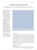 Colorectal Cancer Statistics, 2020