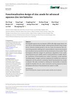 Functionalization design of zinc anode for advanced aqueous zinc-ion batteries