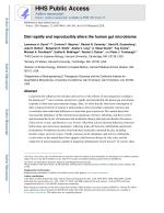 Diet rapidly and reproducibly alters the human gut microbiome