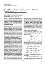 An amplified sensitivity arising from covalent modification in biological systems (protein modification/metabolic regulation/switch mechanism/enzyme cascades)