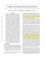 AI Alignment with Changing and Influenceable Reward Functions