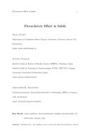 Flexoelectric Effect in Solids
