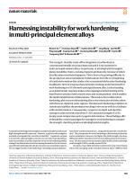 Harnessing instability for work hardening in multi-principal element alloys