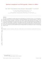 Quantum entanglement and Bell inequality violation at colliders