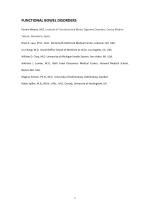 FUNCTIONAL BOWEL DISORDERS